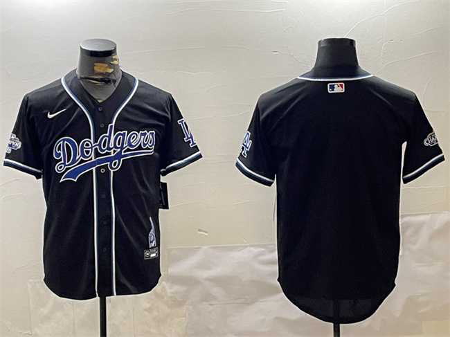 Womens Los Angeles Dodgers Blank Black 2024 World Series Champions Limited Stitched Jersey